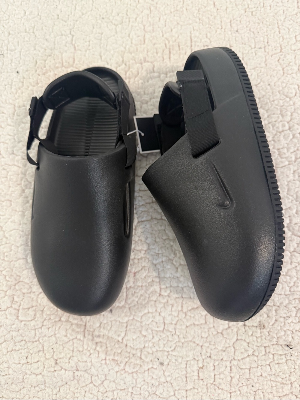 Nike Black Womens Sz 7, 8 Slip-On Clog Mule with Back Strap